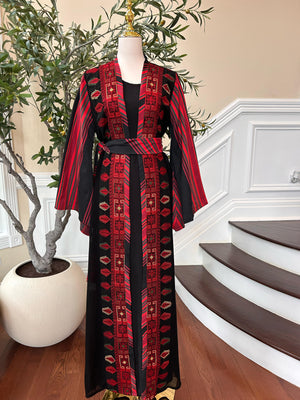 Black Two Piece Tatreez Traditional Majdalawi Thobe