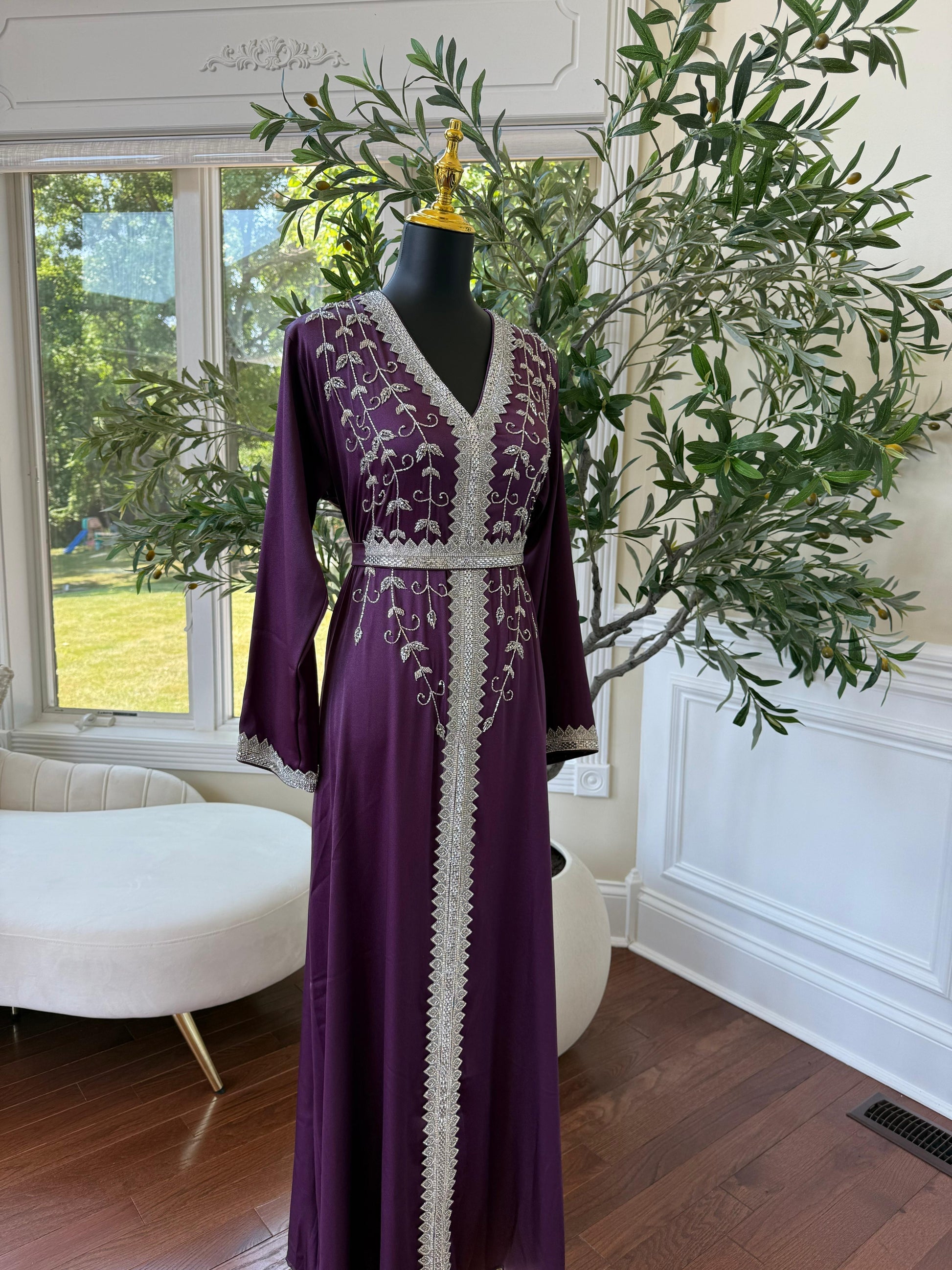 Elegant Purple Kuftan