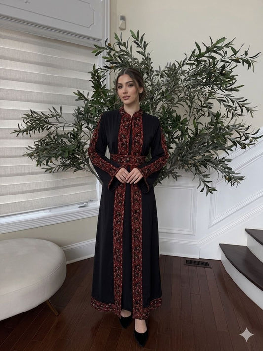 Black Embroidery Tatreez Heritage Thobe