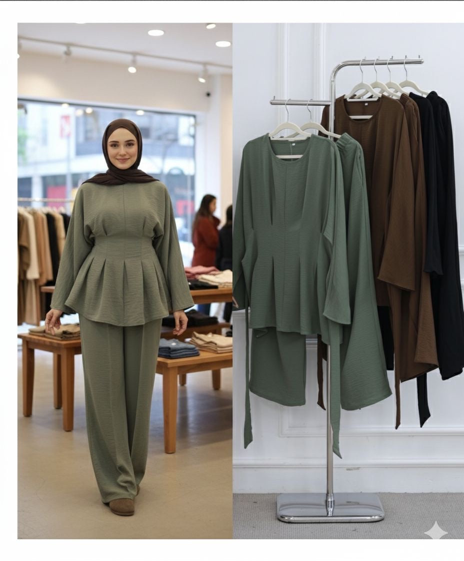 Modest Style Two Piece Fashion Set