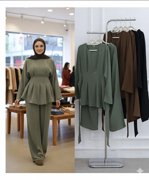 Modest Style Two Piece Fashion Set