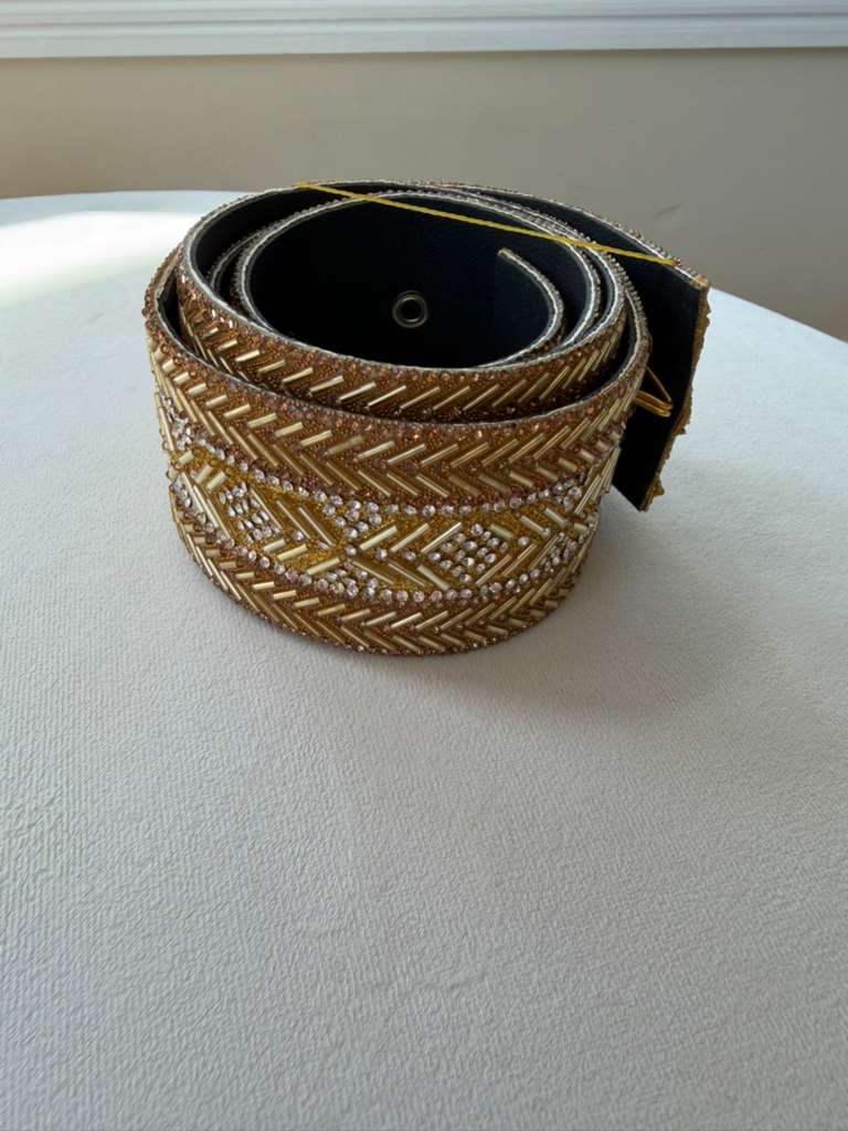 Golden Beaded Sabal Kharaz Belt/ 2