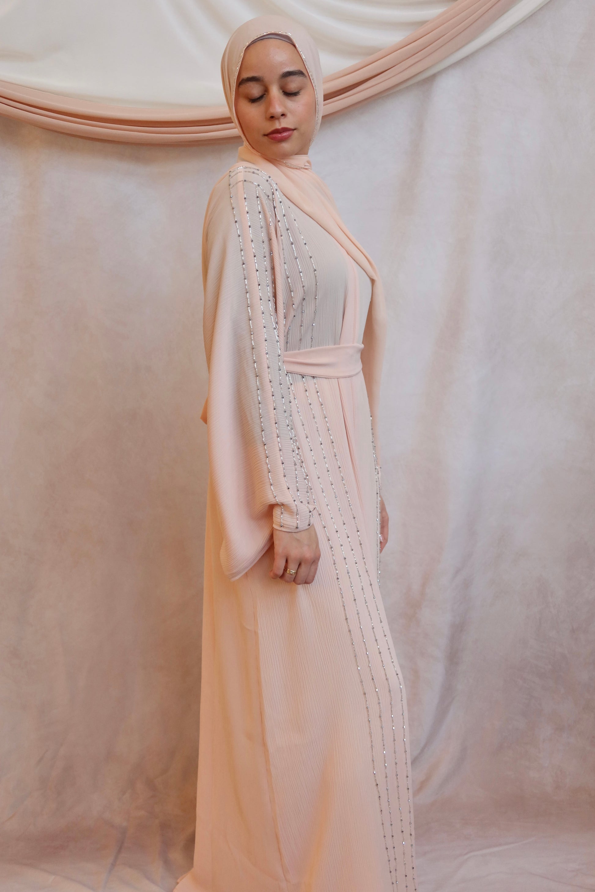 Peach Harmony Abaya