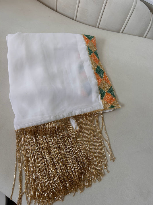White Khirka Shal Mandil