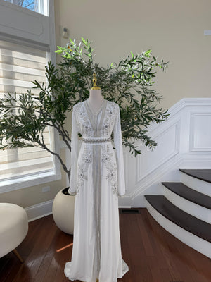White Elegance Beaded Kuftan