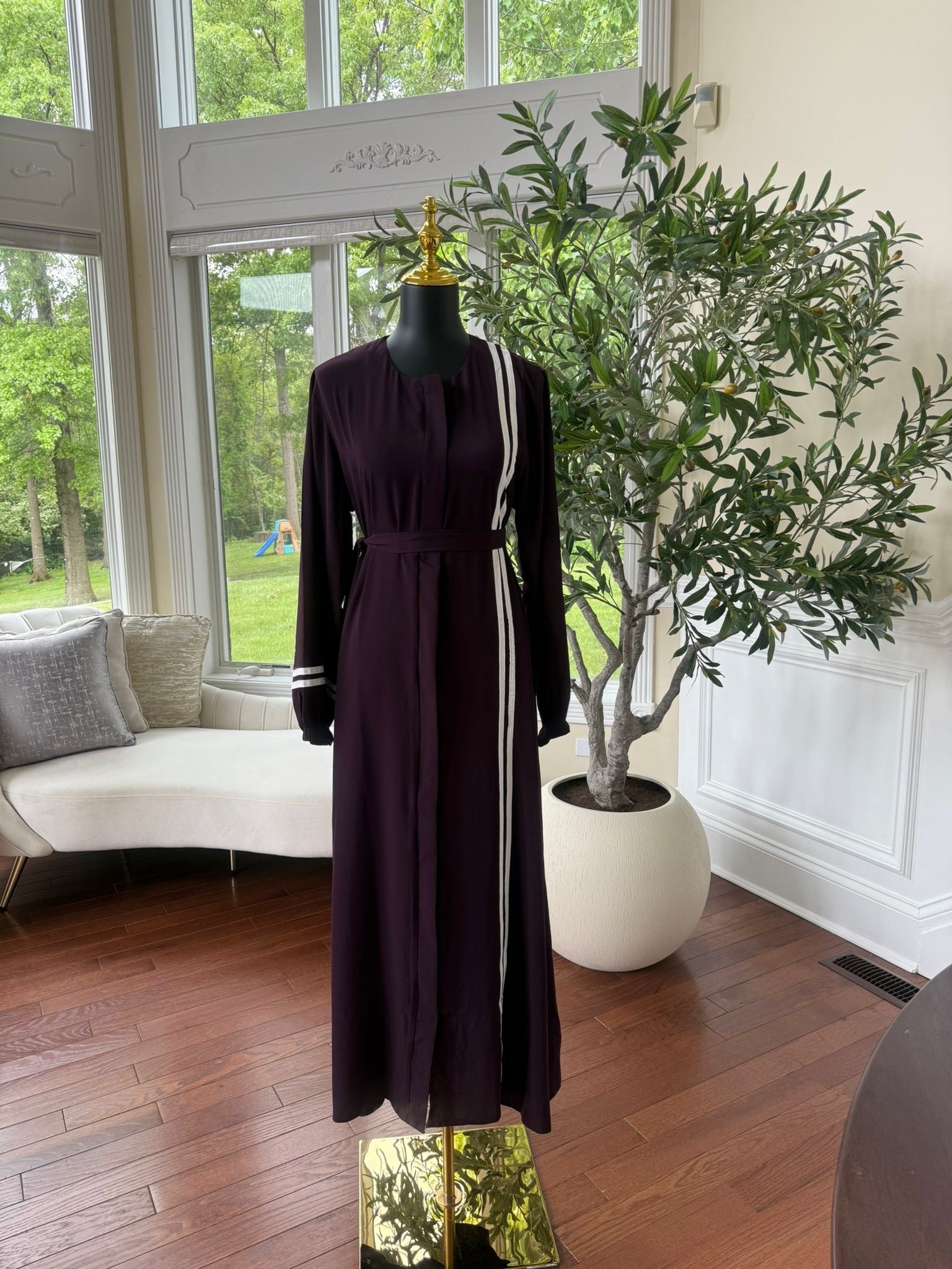 Burgundy Purple Activewear Abaya