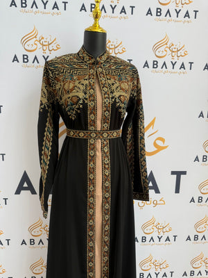 Elegant Black Tatreez Dress