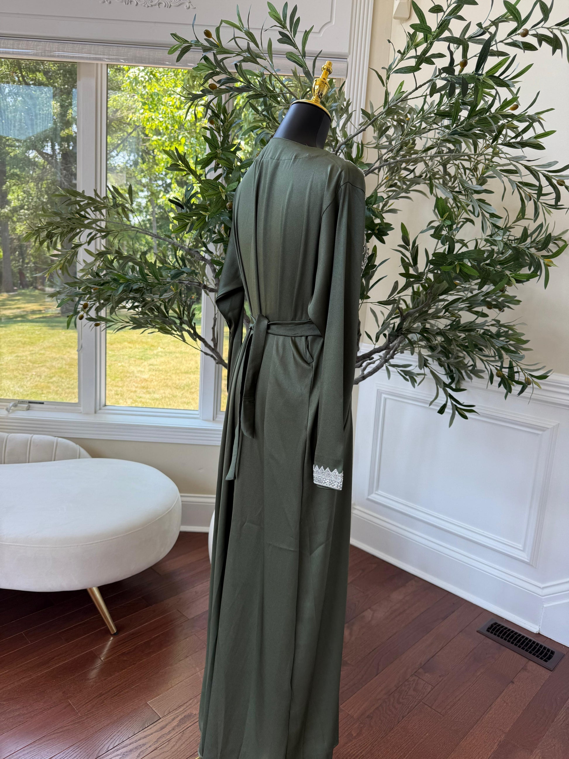 Green Floral Kuftan