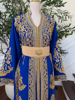 Blue Royal Elegance Beaded Kuftan