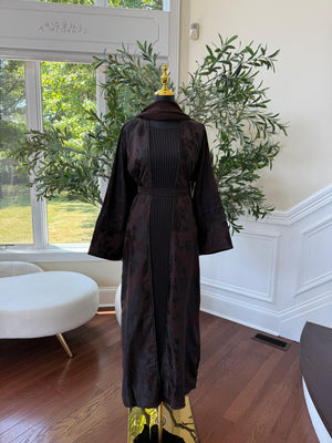 Mystic Midnight Purple Rose Abaya