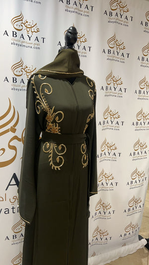 Green and Gold Abaya