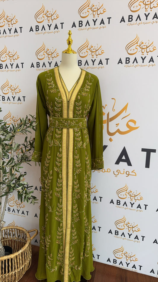 Golden Green Two Piece Kuftan