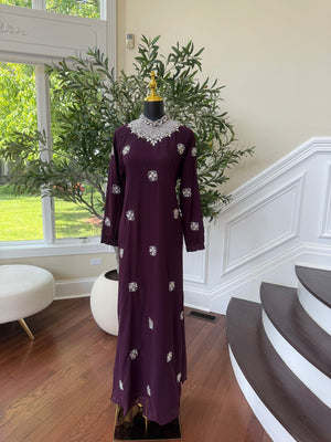 Blackberry Glimmer Maxi Dress