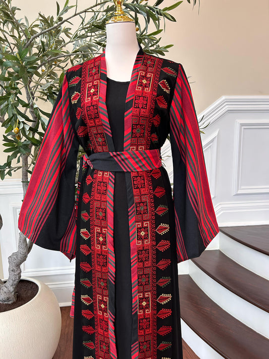 Black Two Piece Tatreez Traditional Majdalawi Thobe