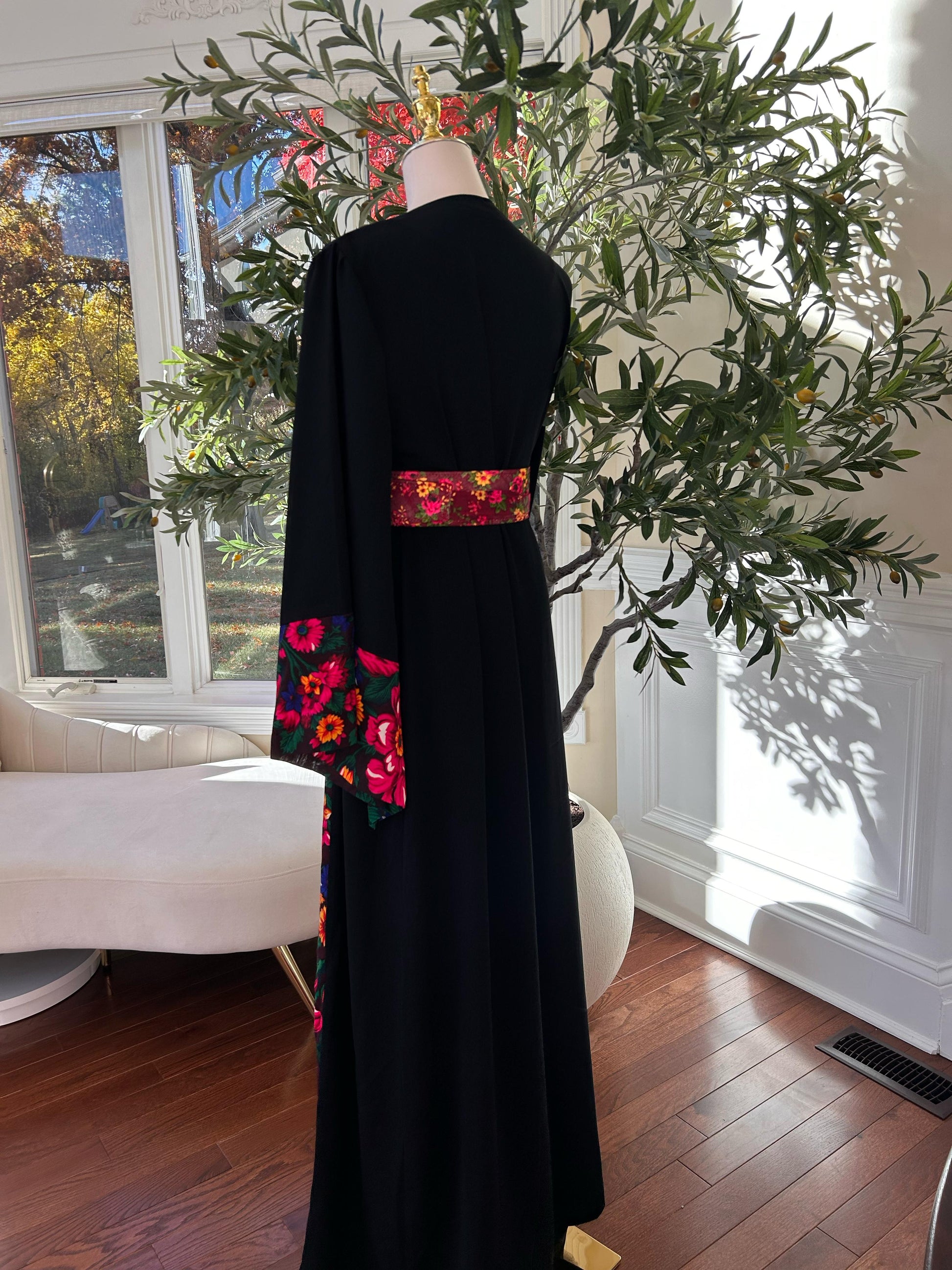 Floral Two Piece Cardigan Thobe