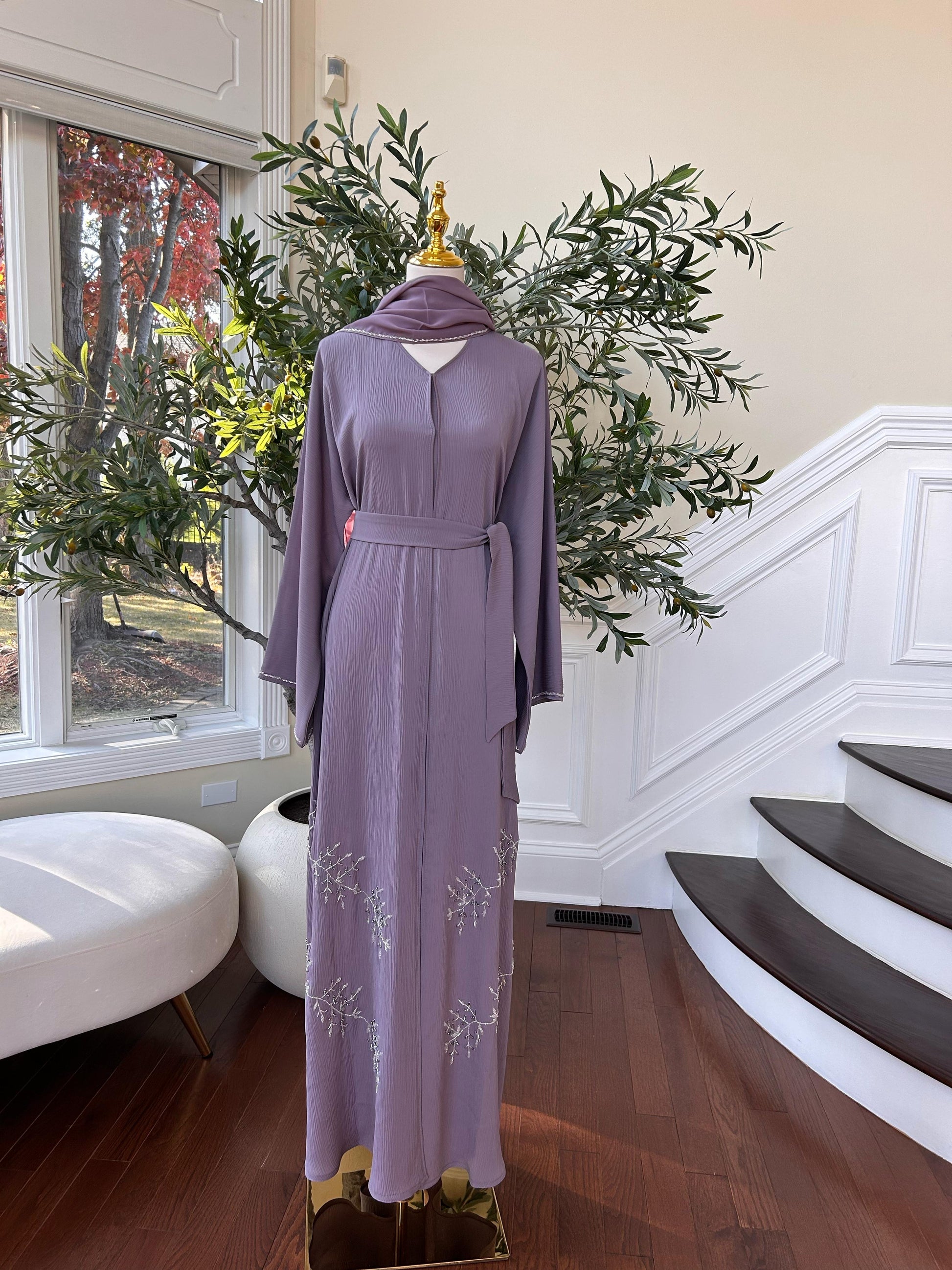 Lavender Charm Luxe Abaya