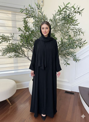 Crescent Night Black Abaya