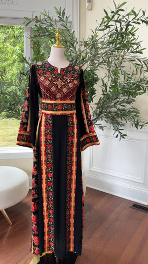 Embroidery Tatreez Black Thobe