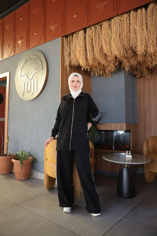 Elegant Two Piece Zipper Comfort Modest Wear