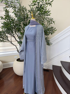Blue Spark Crystal Abaya