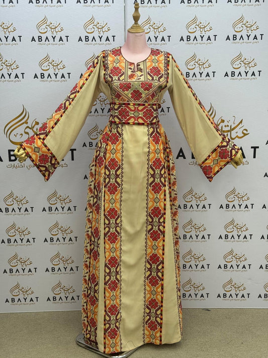 Elegant Cream Tatreez Thobe