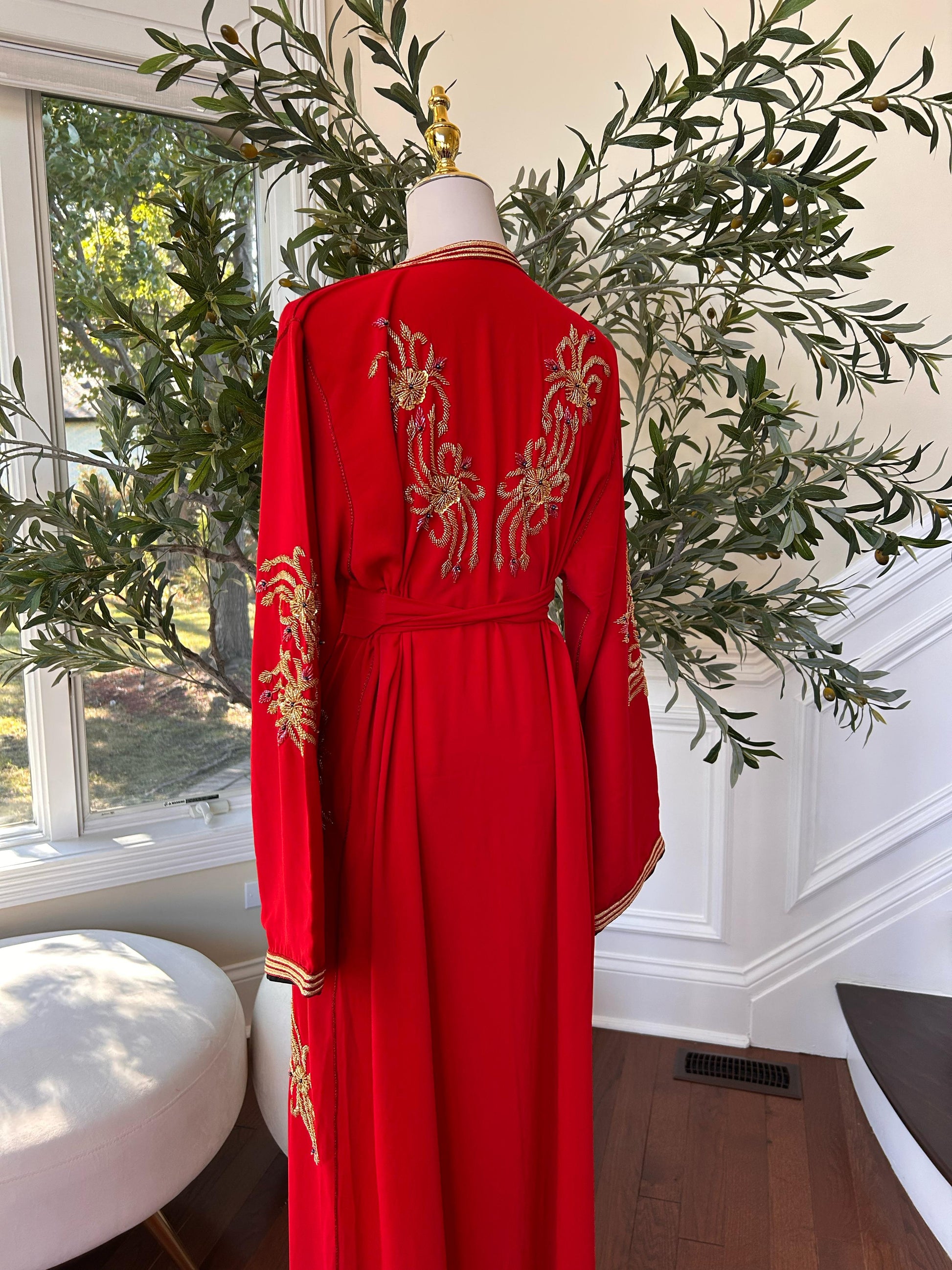 The Red Royale Beaded Kuftan