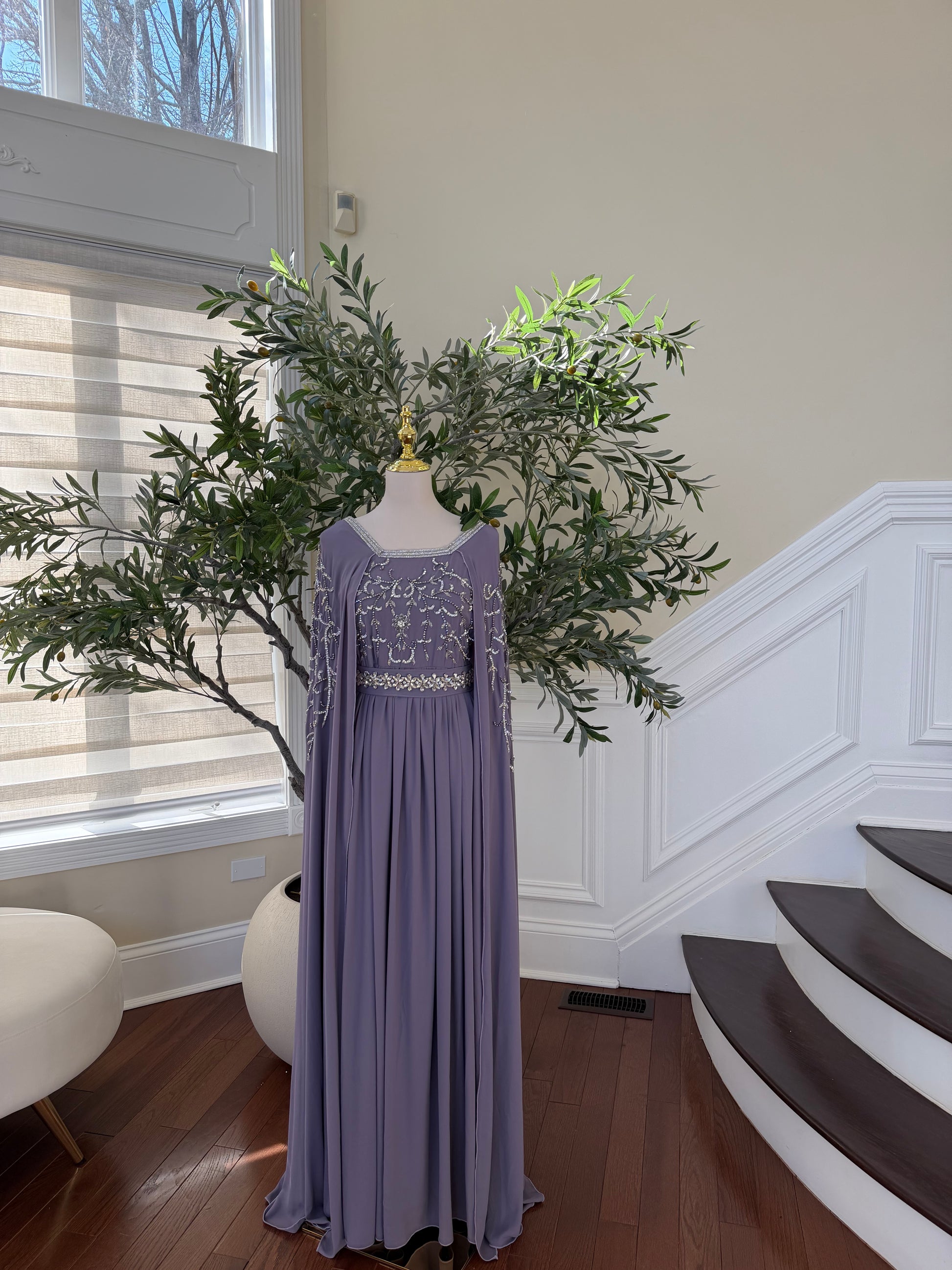Lavender Drape Elegance Kuftan