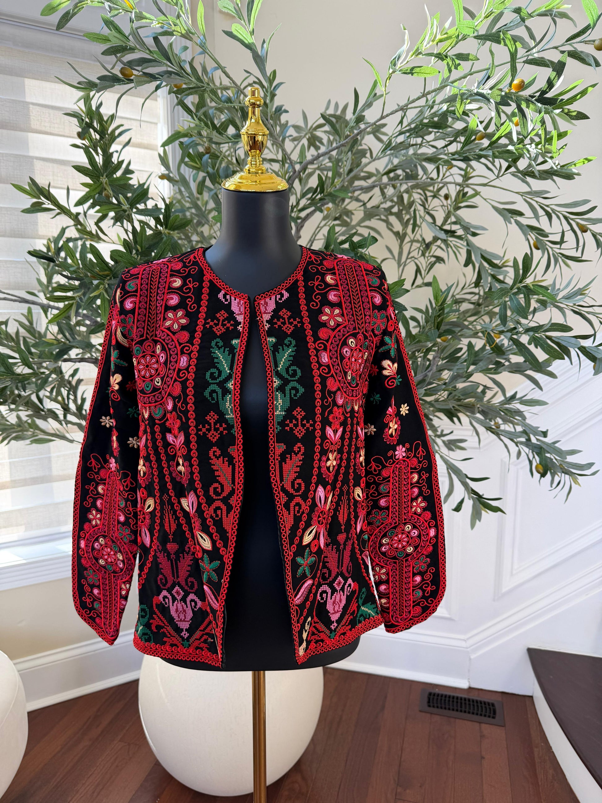 Red Tatreez Signature Jacket