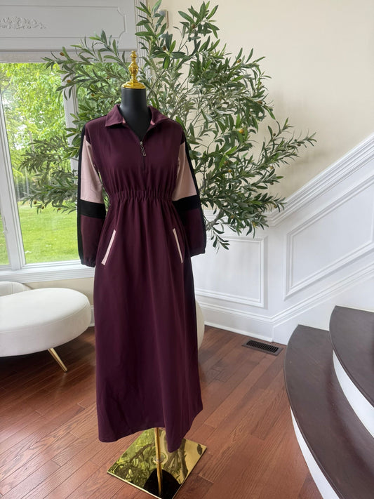Burgundy Activewear Abaya
