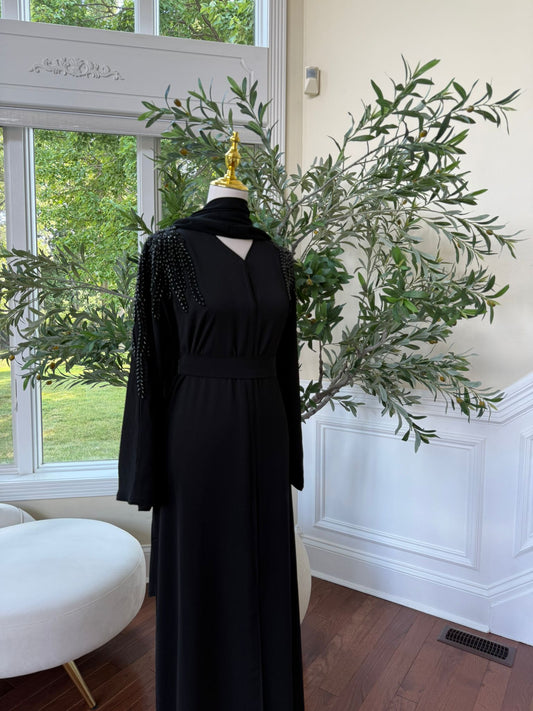 Black Stone Abaya