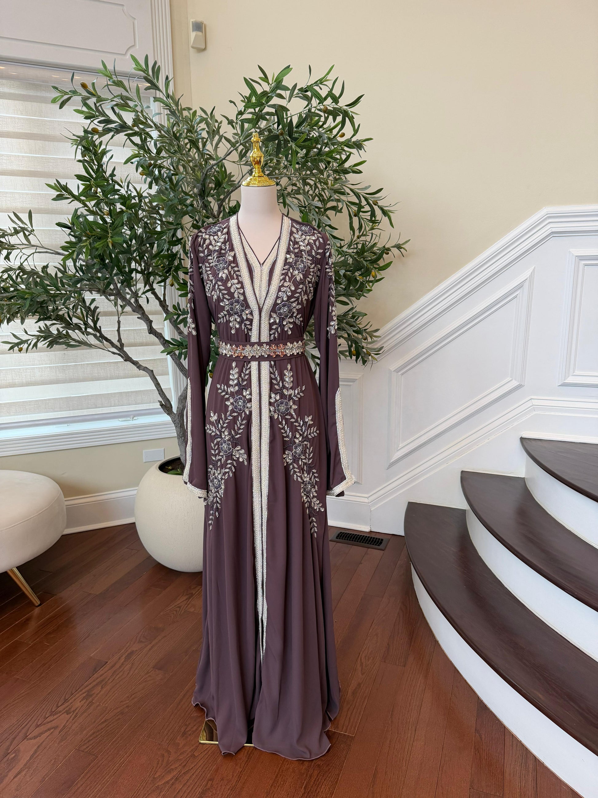 Purple Luxe Beaded Kuftan