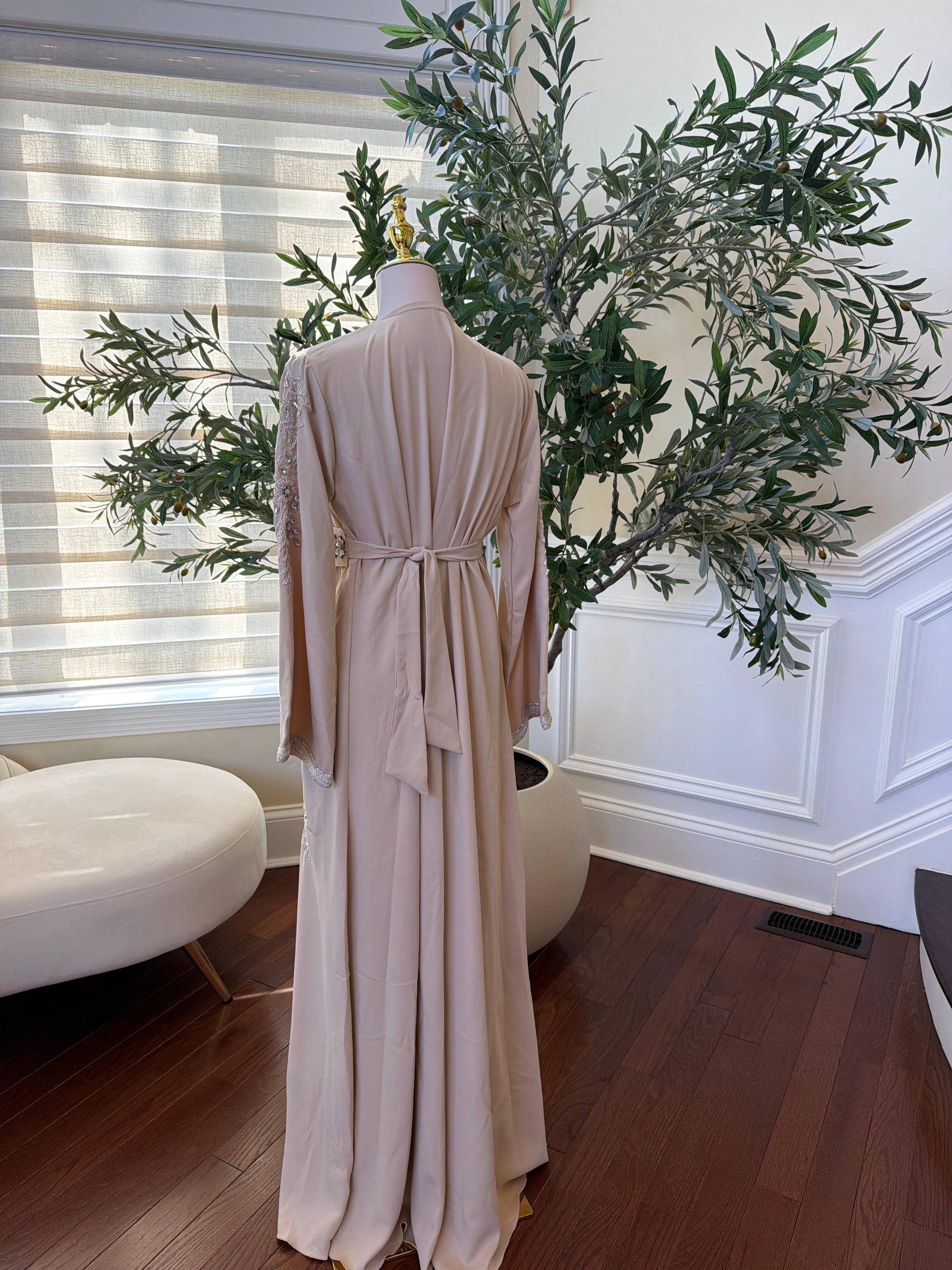 Cream Beaded Royale Kuftan
