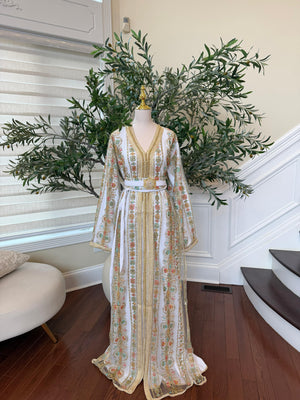 White Embroidery Royale Kuftan