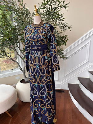 Blue Stone Elegance Kuftan Dress