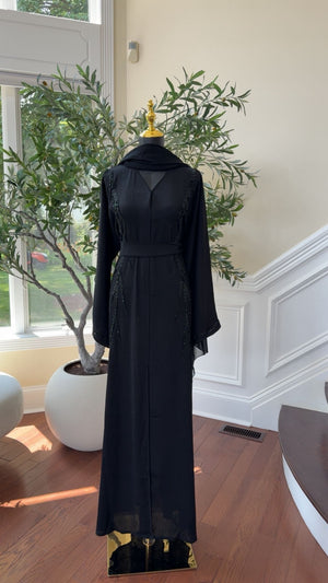 Black Beaded Abaya