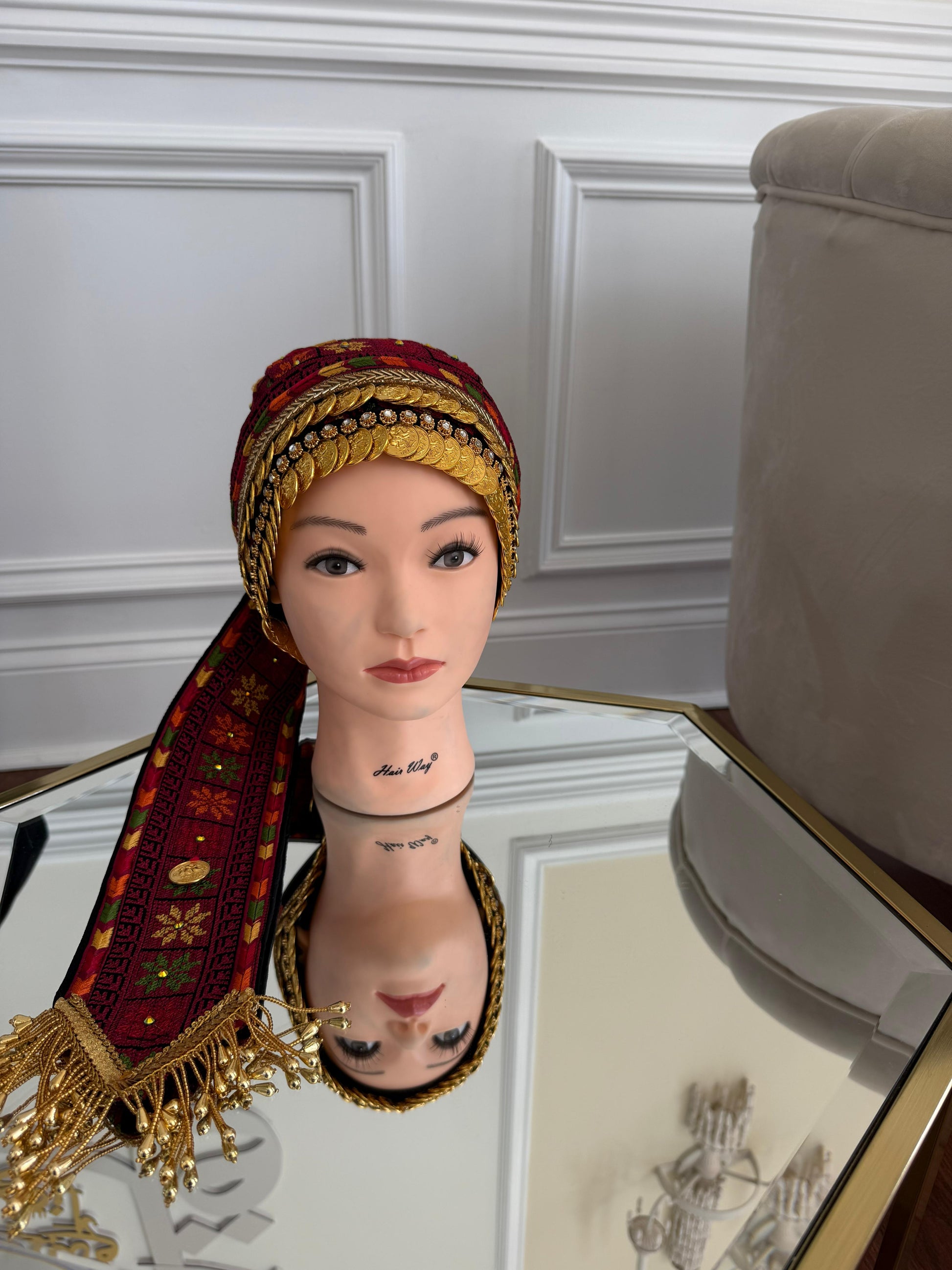 Traditional Tatreez Coin Head Piece