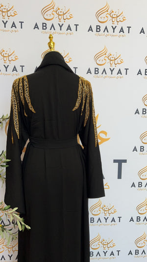 Golden Midnight Black Abaya