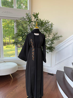 Black Two Piece Abaya