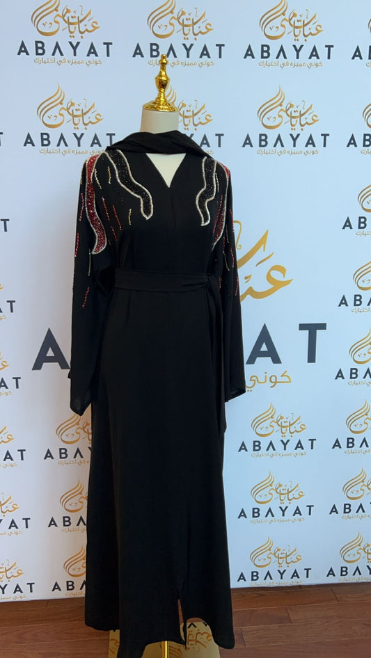 Black Nada Fabric Abaya