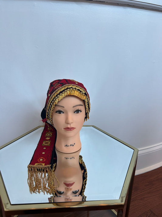 Coin Embroidery Tatreez Head Piece