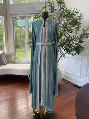 Elegant Mint Blue Kuftan