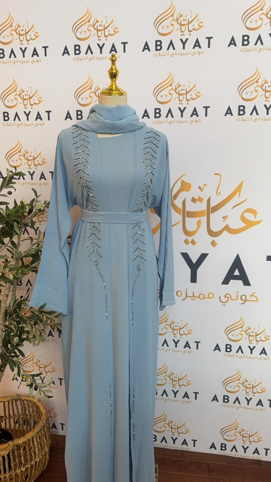 Charming Baby Blue Abaya