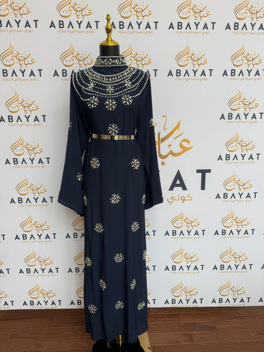 Elegant Blue Abaya Dress