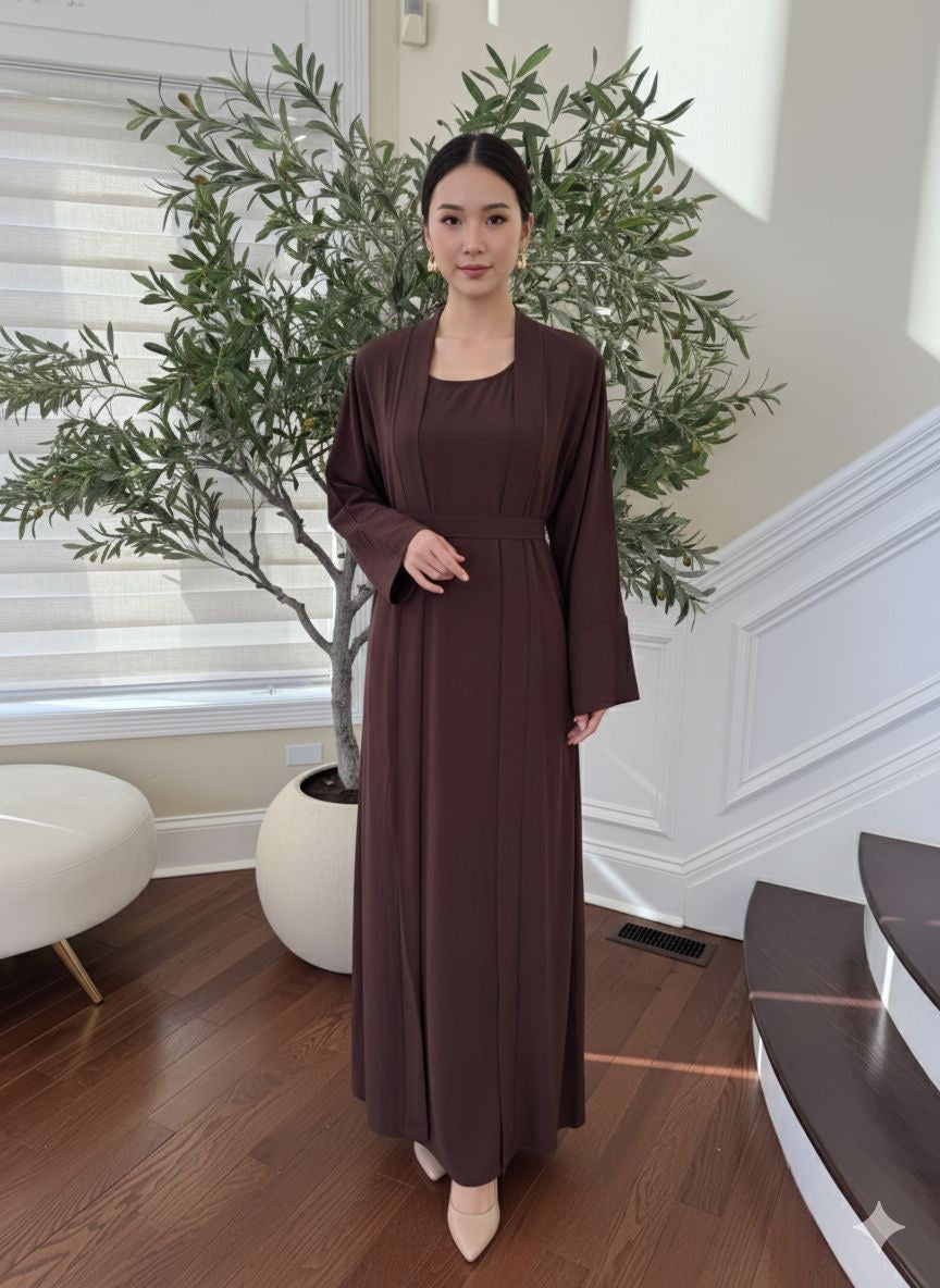 Elegant Two Piece Abaya Set