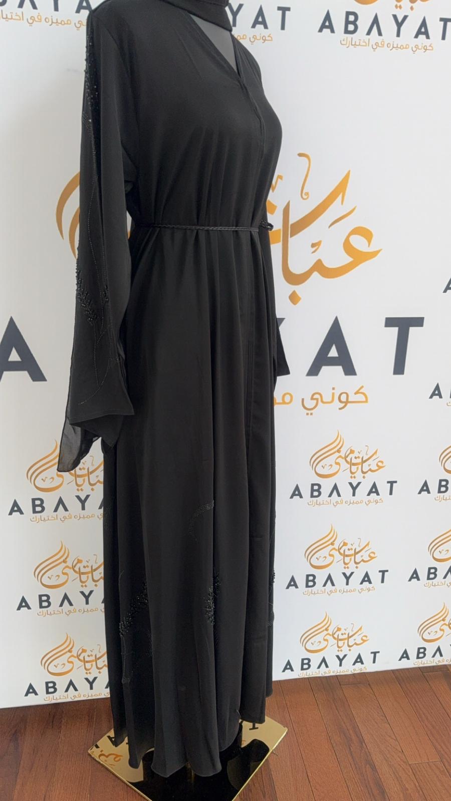 Black Charm Nada Fabric Abaya