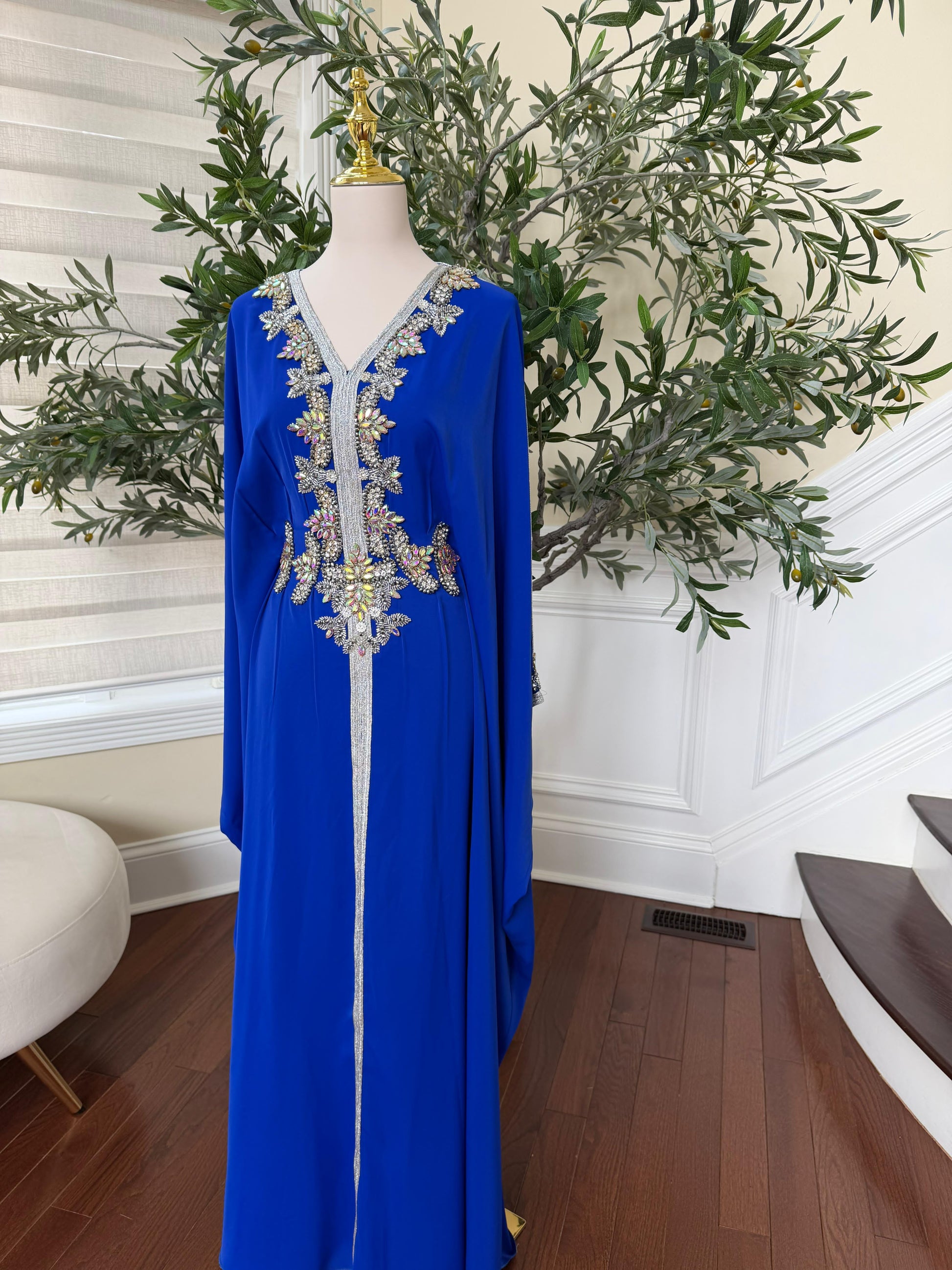 Butterfly Blue Royale Kuftan