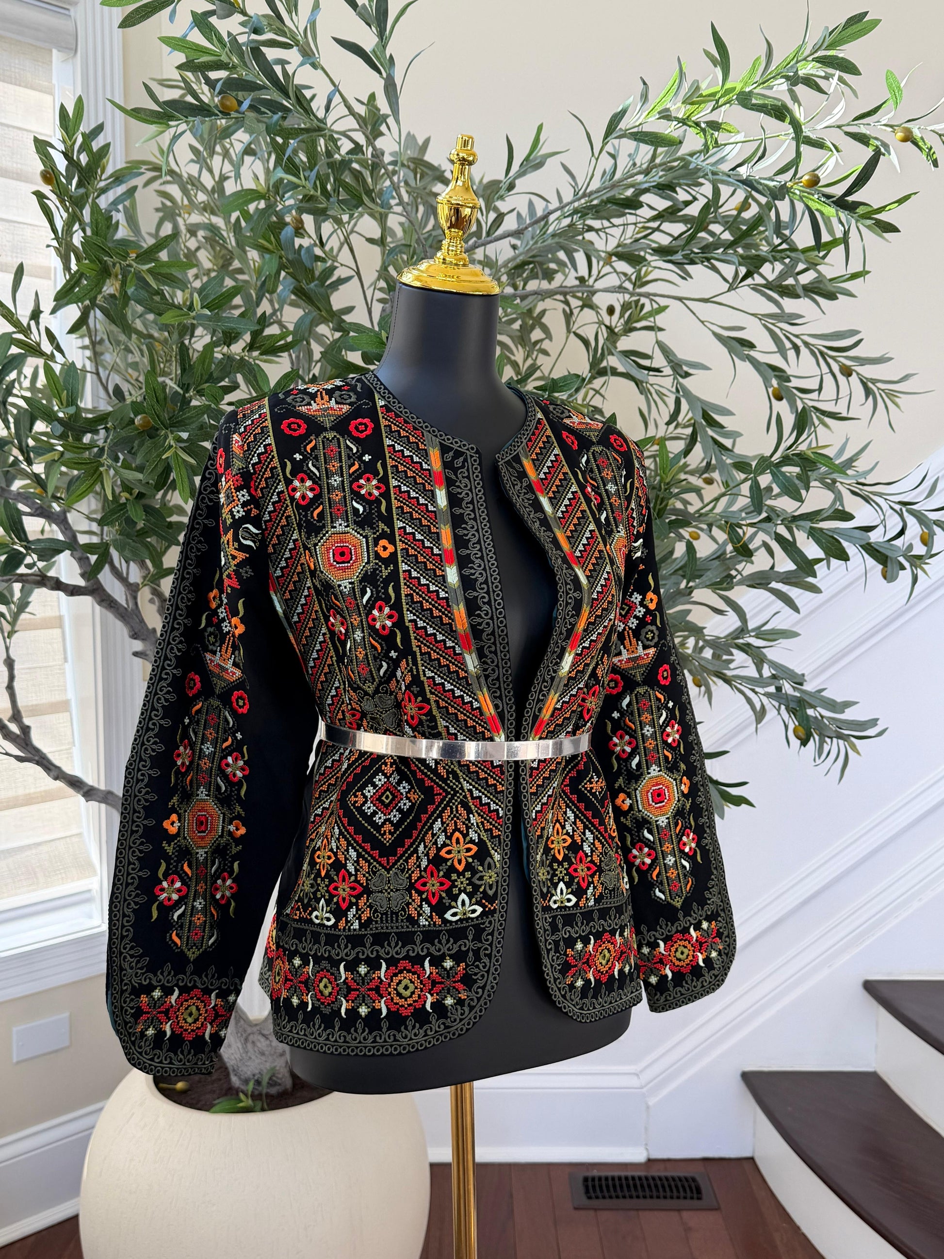 Heritage Luxe Green Embroidery Jacket