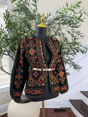 Heritage Luxe Green Embroidery Jacket