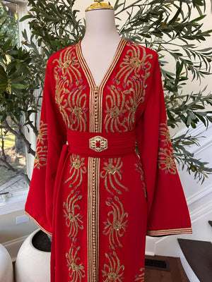The Red Royale Beaded Kuftan