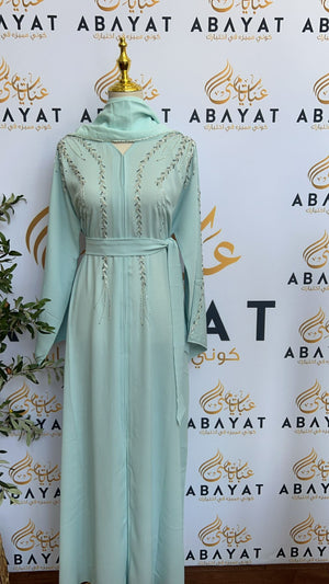 Mint Blue Elegance Abaya